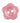 ABC - Pink Flower Button - 2 Hole - 15mm