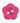 ABC - Dark Pink Flower Button - 2 Hole - 15mm