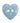 Trimits - Light Blue Dotty Heart Button - 2 Hole - 15mm