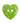 Trimits - Green Dotty Heart Button - 2 Hole - 15mm