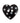 Trimits - Black Dotty Heart Button - 2 Hole - 15mm