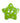 Trimits - Green Dotty Star Button - 2 Hole - 18mm