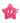 Trimits - Pink Dotty Star Button - 2 Hole - 18mm