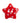 Trimits - Red Dotty Star Button - 2 Hole - 18mm
