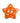 Trimits - Orange Dotty Star Button - 2 Hole - 18mm