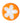 Trimits - Orange Flower Button - 2 Hole - 17mm
