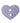 Trimits - Lilac Glitter Heart Button - 2 Hole - 18mm