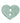 Trimits - Green Glitter Heart Button - 2 Hole - 18mm