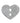 Trimits - Silver Glitter Heart Button - 2 Hole - 18mm