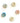 Handmade - Flower Shaped Buttons - approx 15mm - (Pack of 5)