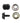 Animal / Dog Safety Noses, Black, 18mm (Pack of 6)